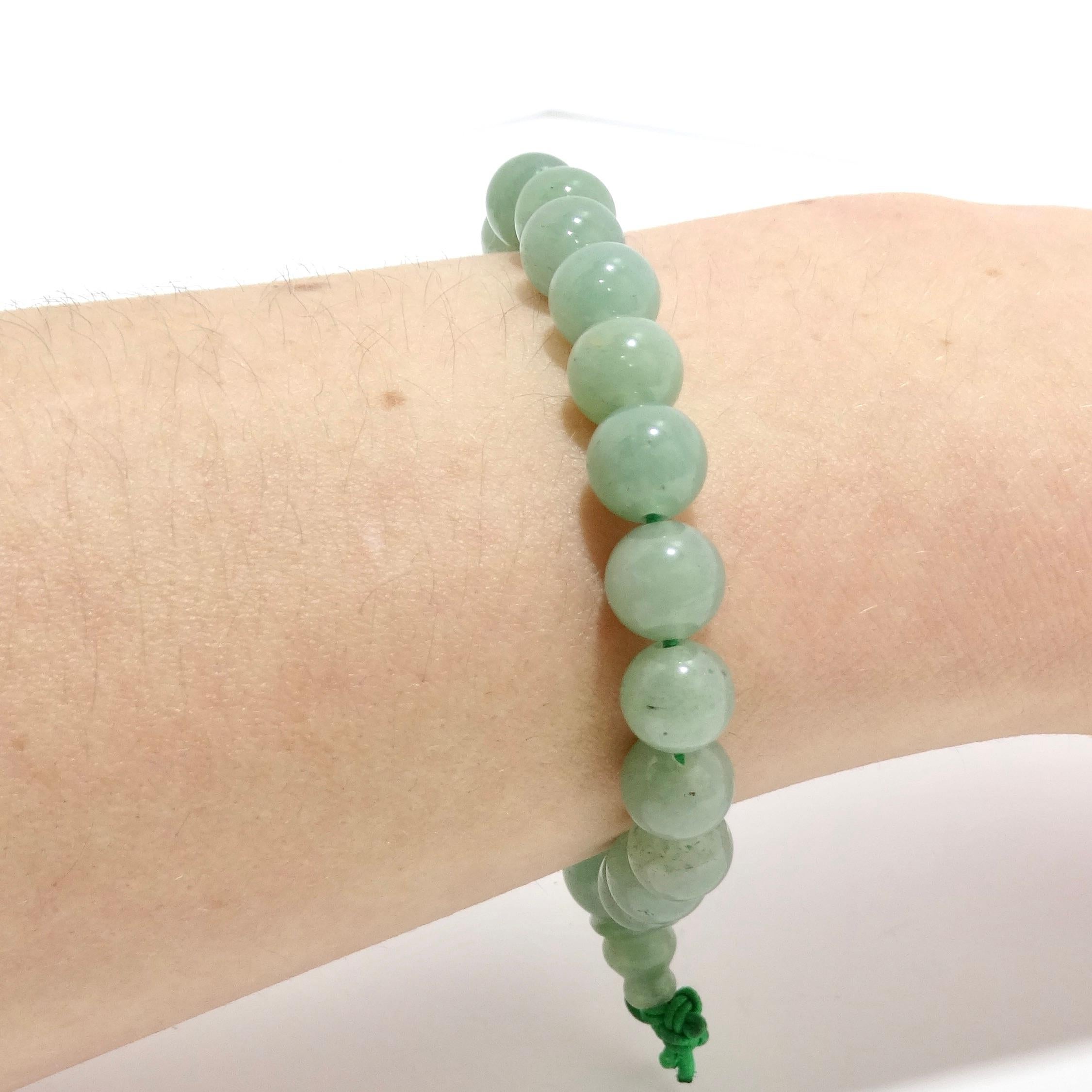 Bracelet perlé de jade des années 1970 en vente 3