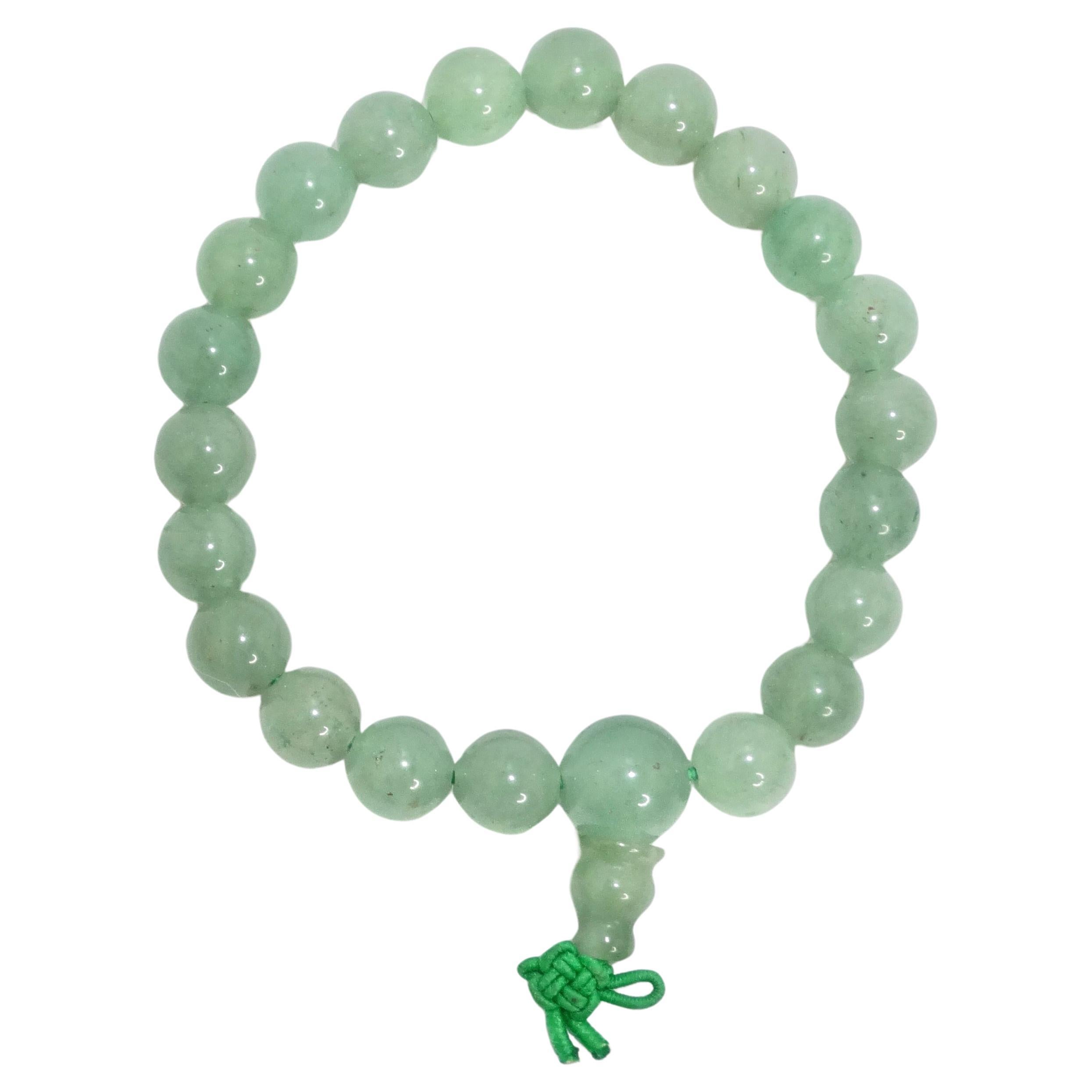 1970er Jade Jadeit Perlenarmband im Angebot