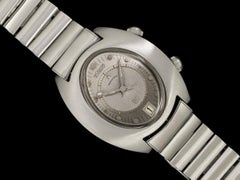 1970's Jaeger-LeCoultre Vintage Mens "Egg" Memovox Alarm Reveil - Stainless Stee