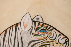 1970s Jaime Parlade Designer Hand Painting "Bengal Tiger"