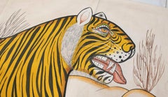 1970s Jaime Parlade Designer Hand Painting "Bengal Tiger"
