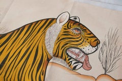 1970s Jaime Parlade Designer Hand Painting "Bengal Tiger"