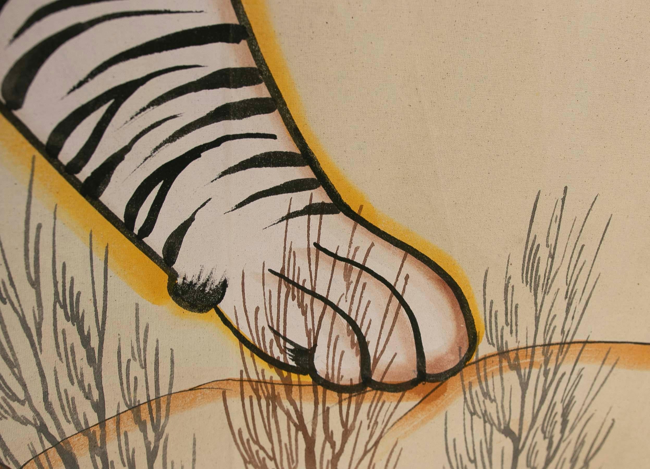 1970s Jaime Parlade Designer Hand Painting 