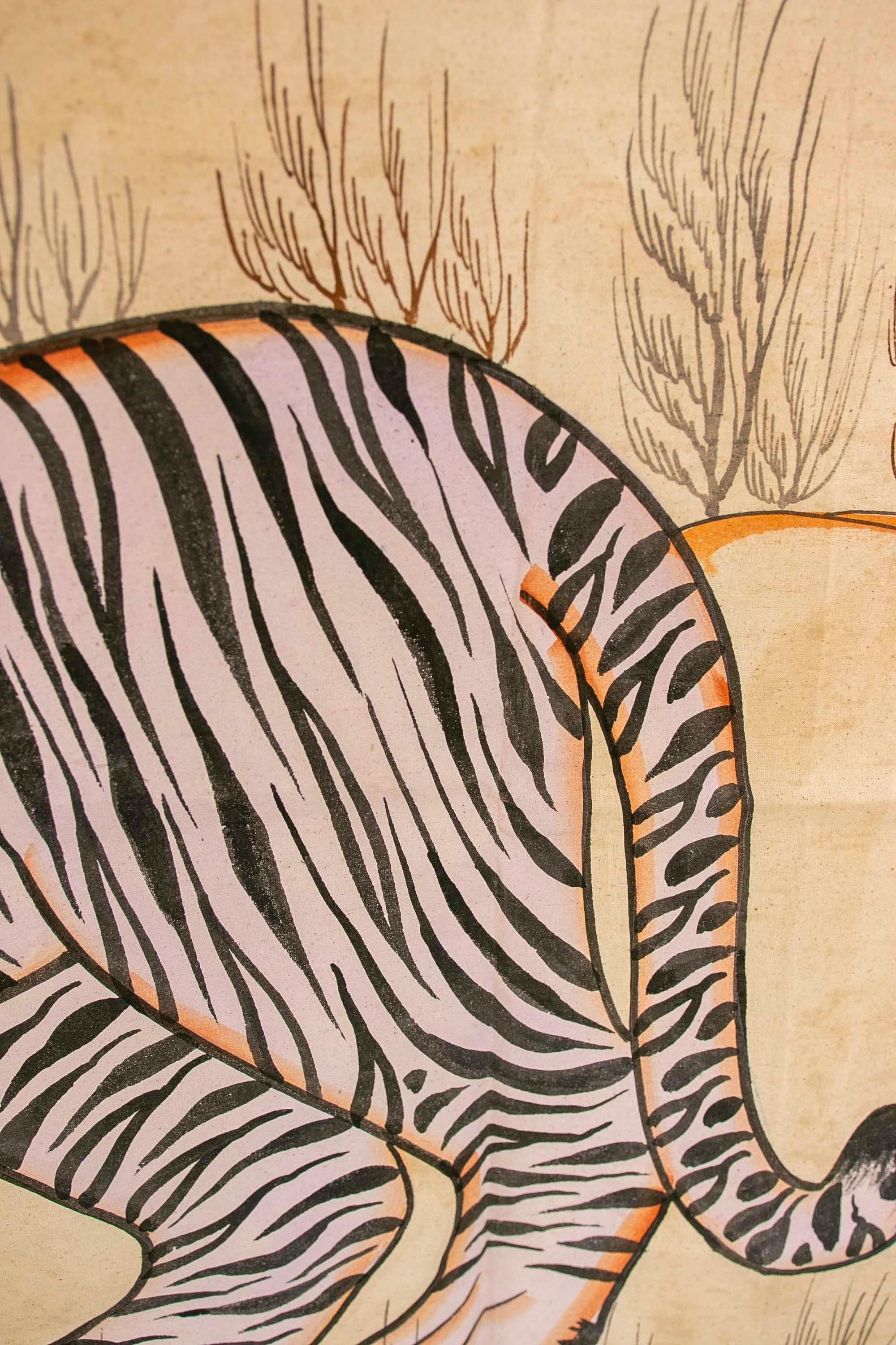 1970 Jaime Parlade Designer Hand Painting 