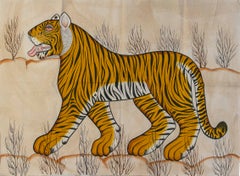 1970s Jaime Parlade Designer Hand Painting "Bengal Tiger"
