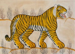 1970s Jaime Parlade Designer Hand Painting "Bengal Tiger"