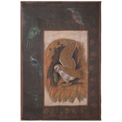 1970s Jaime Parlade Designer Hand Painting "Birds" Oil on Canvas