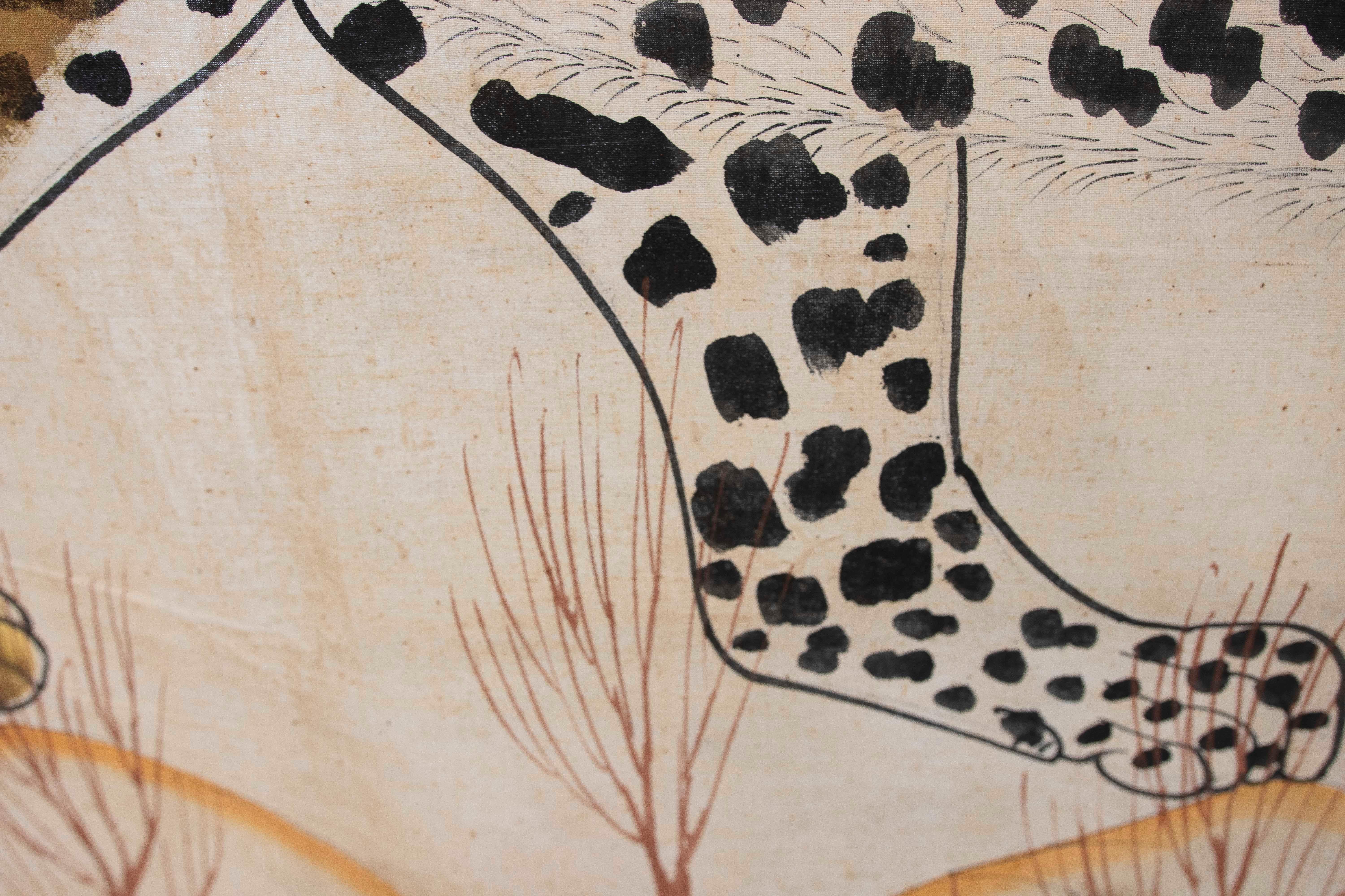 1970s Jaime Parlade Designer Hand Painting 