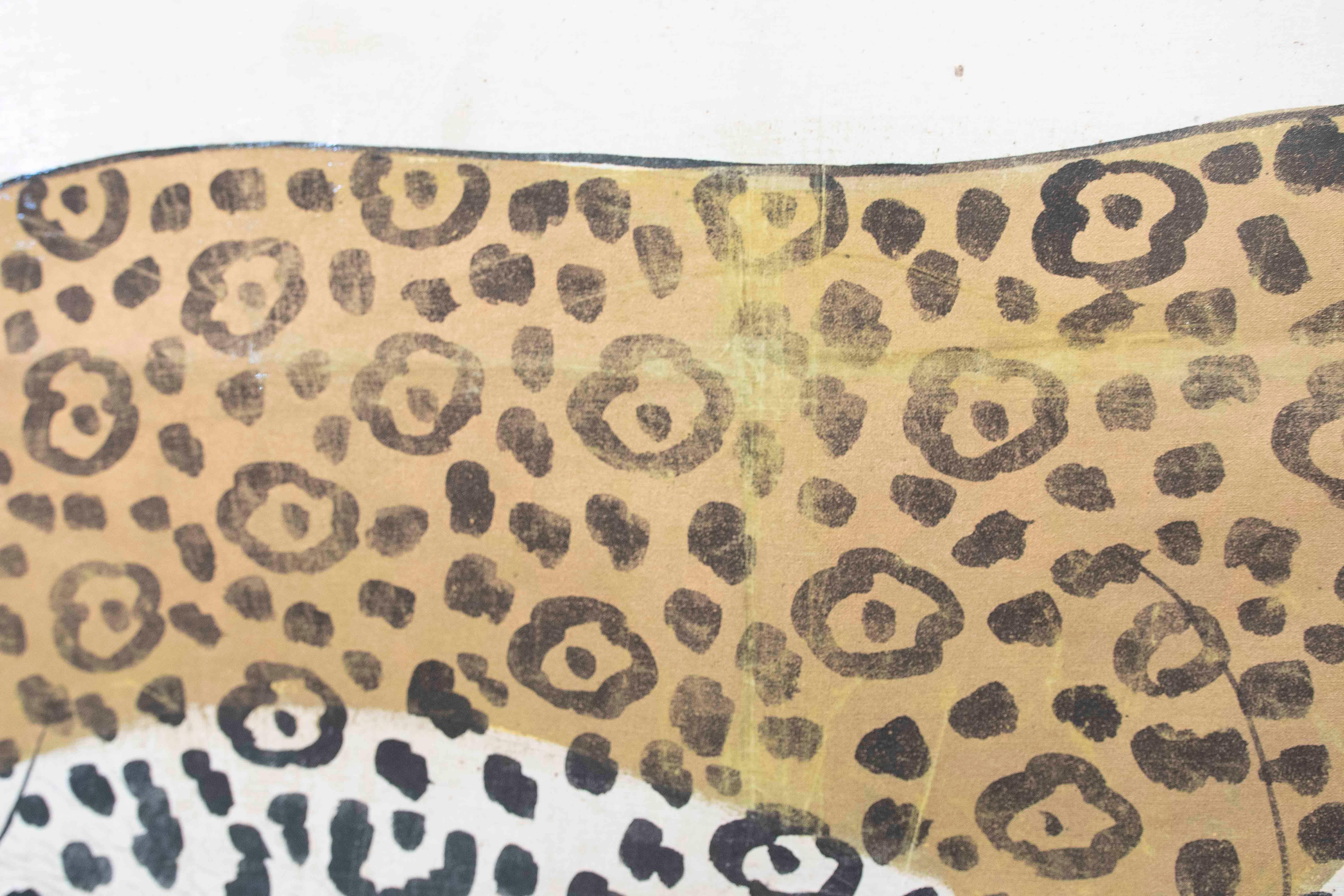 Fabric 1970s Jaime Parlade Designer Hand Painting 