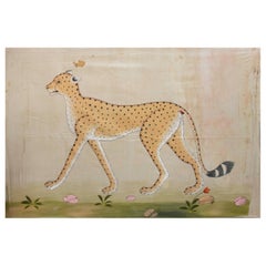 1970s Jaime Parlade Designer Hand Painting “Cheetah" Oil on Canvas