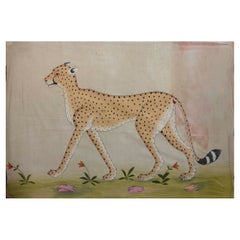 1970s Jaime Parlade Designer Hand Painting “Cheetah" Oil on Canvas