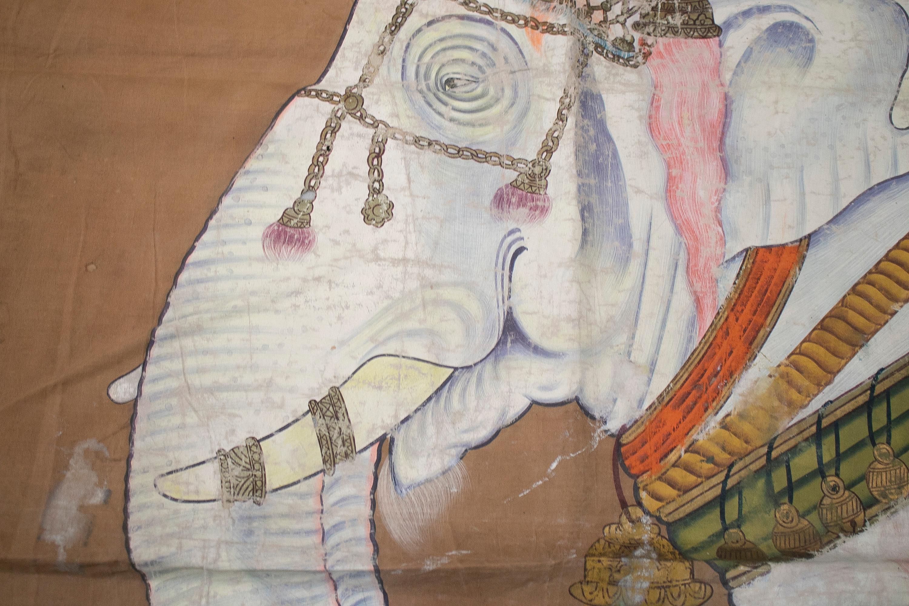 Indian 1970s Jaime Parlade Designer Hand Painting 
