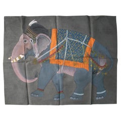1970s Jaime Parlade Designer Hand Painting "Elephant" Oil on Canvas