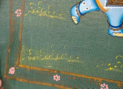 1970s Jaime Parlade Designer Hand Painting "Elephants" Oil on Canvas