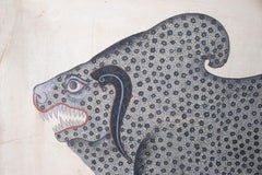 1970s Jaime Parlade Designer Hand Painting "Fantastic Animal" Oil on Canvas