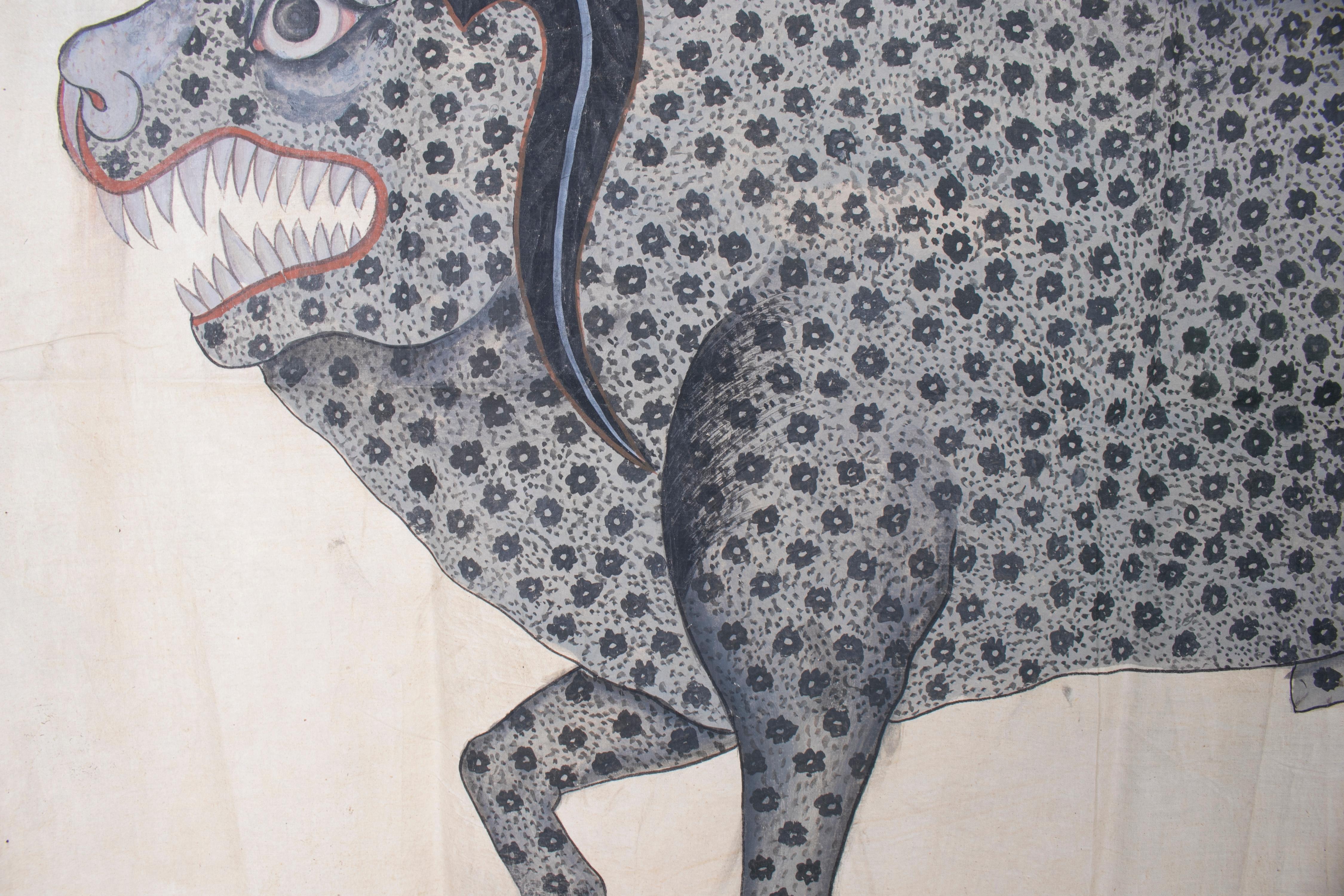 Jaime Parlade, Designer-Handgemälde „Fantastic Animal“, Öl auf Leinwand, 1970er Jahre (Handbemalt) im Angebot