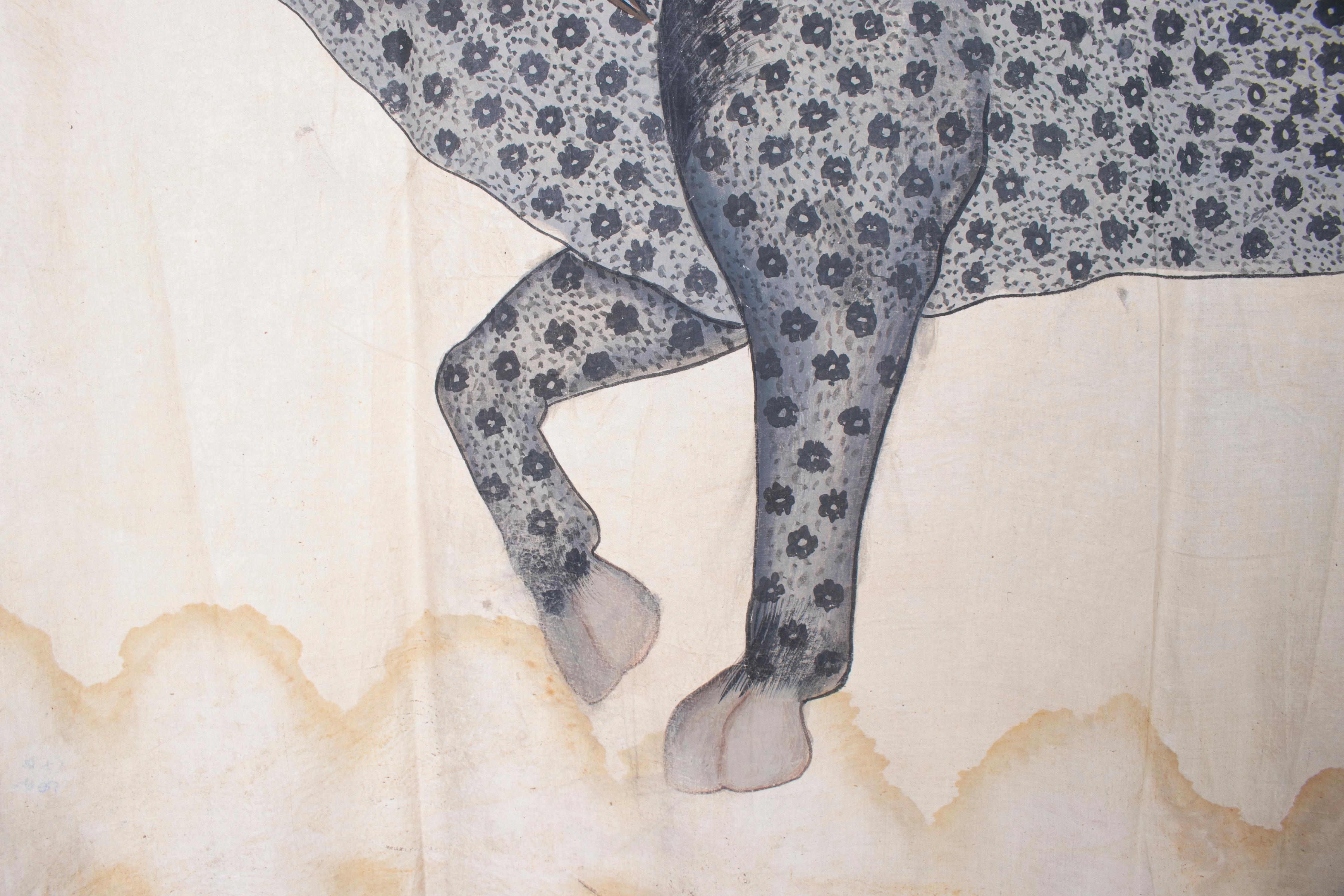 Jaime Parlade, Designer-Handgemälde „Fantastic Animal“, Öl auf Leinwand, 1970er Jahre im Zustand „Gut“ im Angebot in Marbella, ES