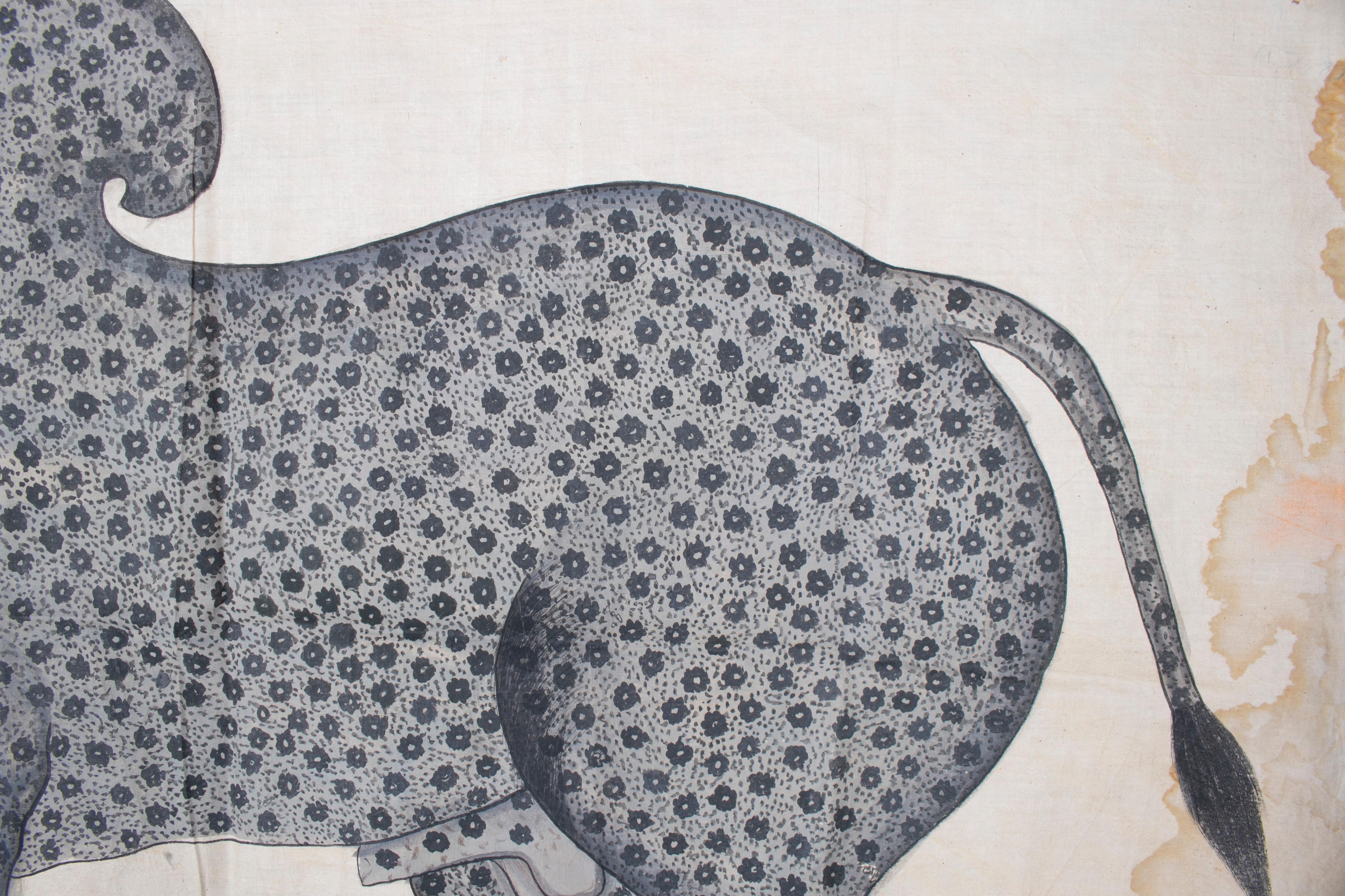 Jaime Parlade, Designer-Handgemälde „Fantastic Animal“, Öl auf Leinwand, 1970er Jahre (20. Jahrhundert) im Angebot