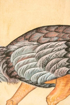 1970s Jaime Parlade Designer Hand Painting "Ostrich"