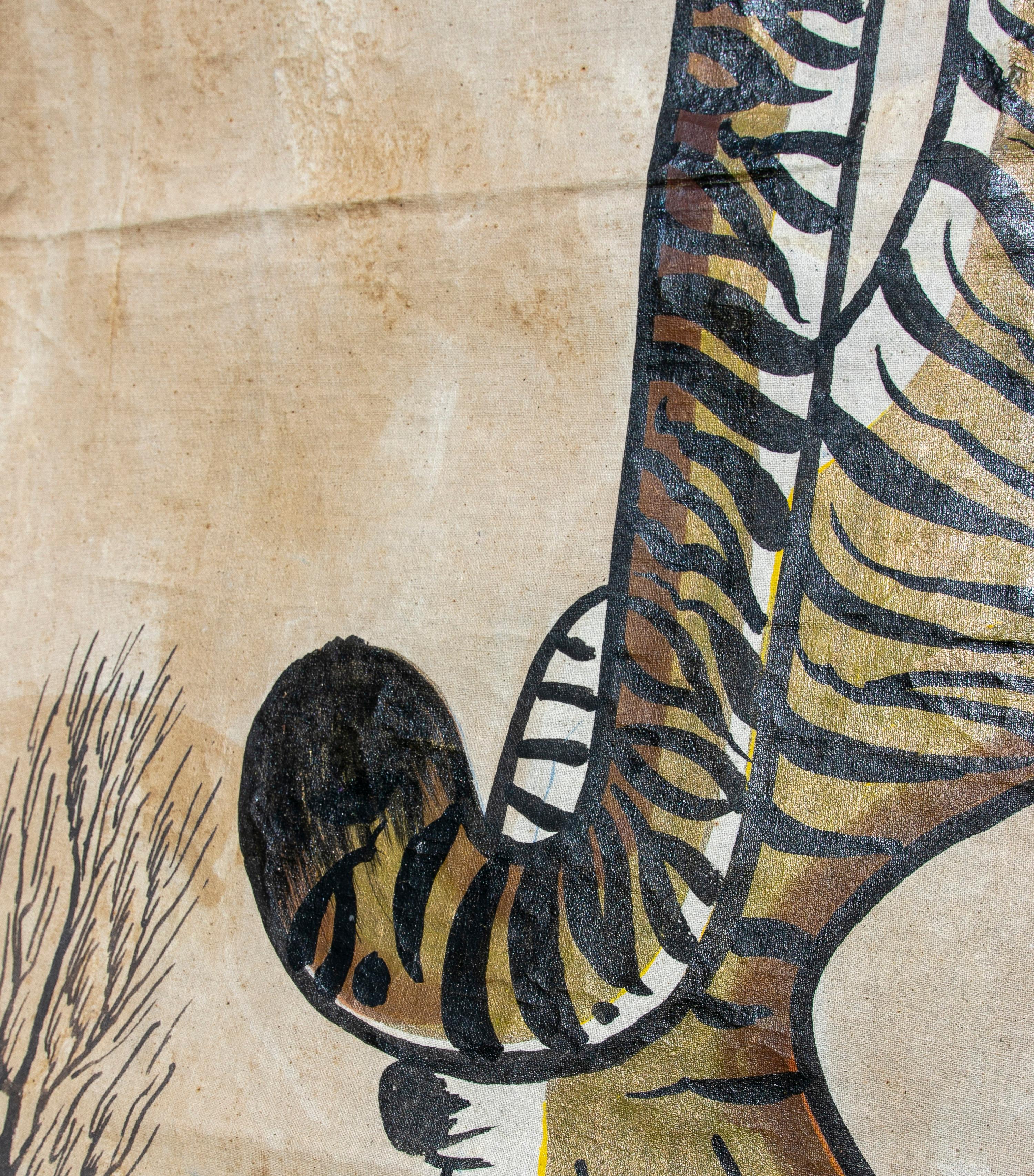1970s Jaime Parlade Designer Hand Painting 