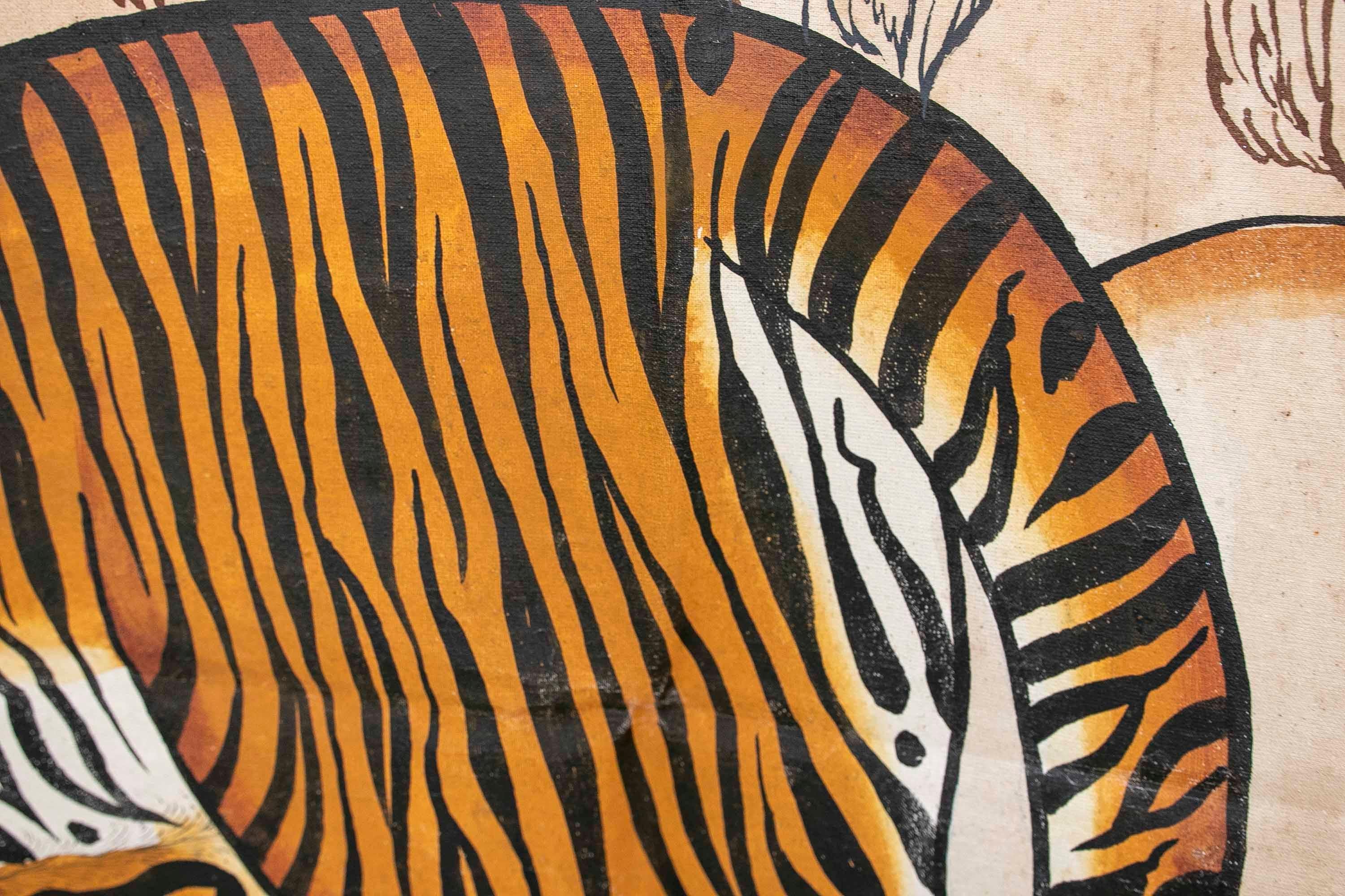 1970s Jaime Parlade Pintura a mano de diseño 