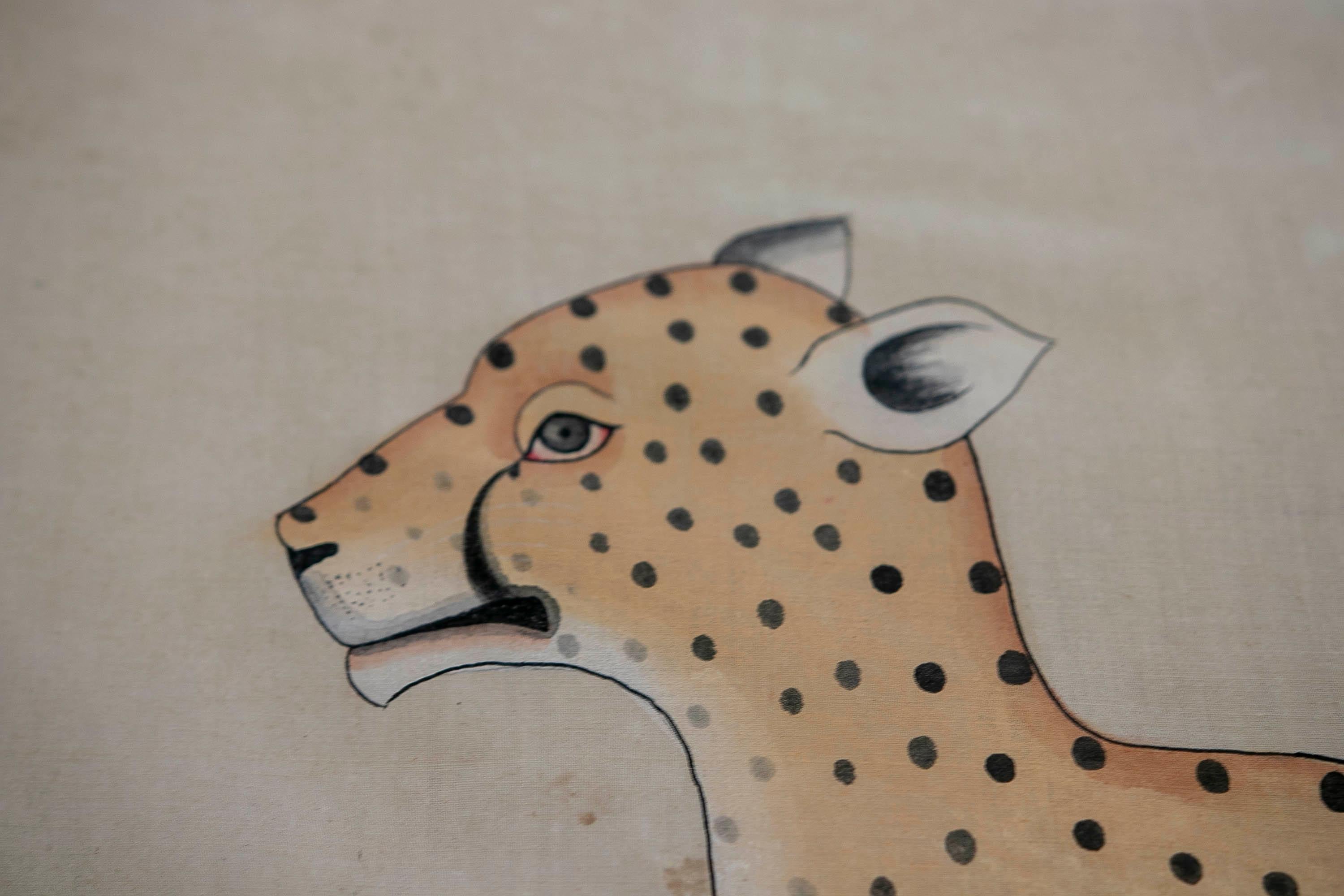 1970s Jaime Parlade Designer Hand Painting “Cheetah