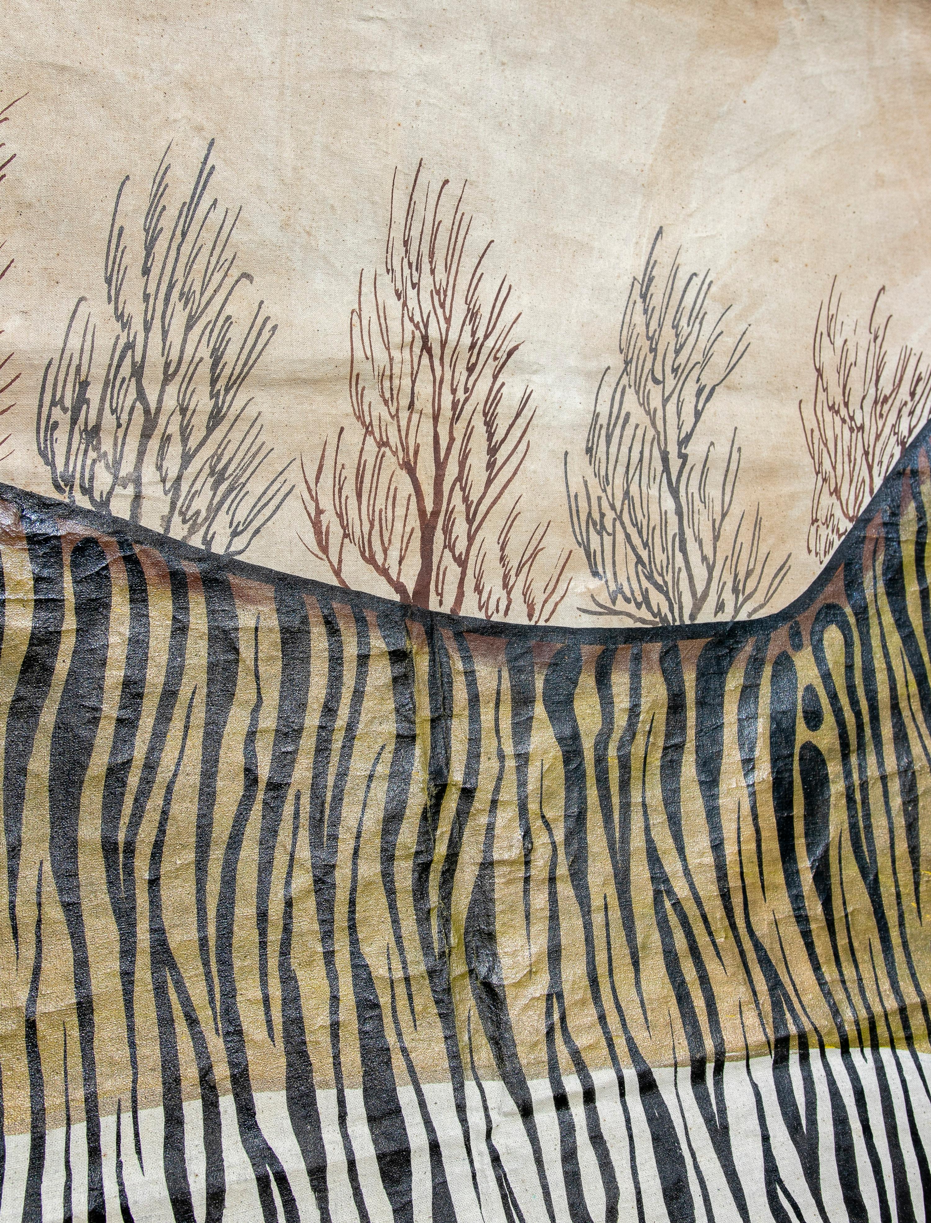 1970s Jaime Parlade Designer Hand Painting 