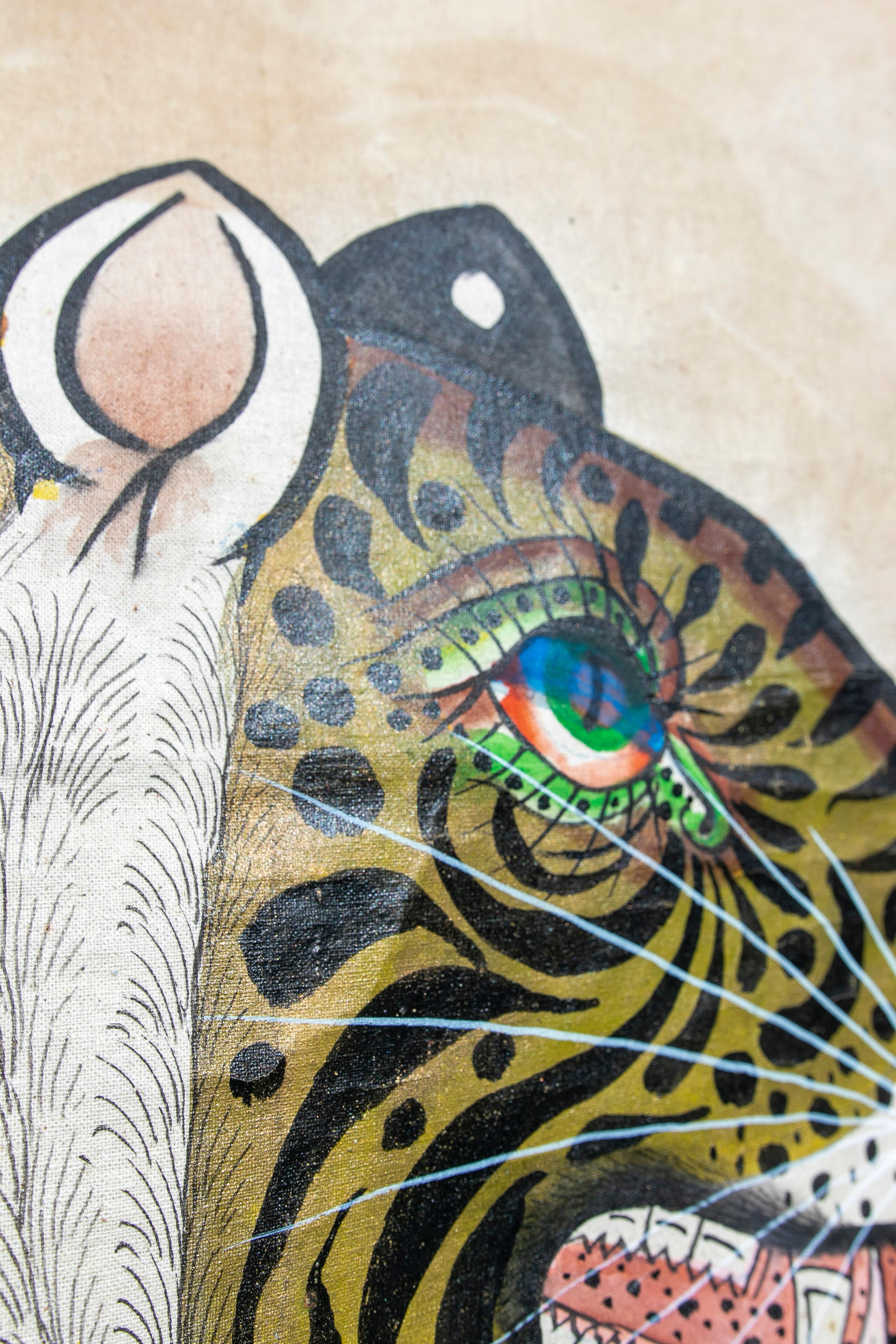 1970s Jaime Parlade Designer Hand Painting 