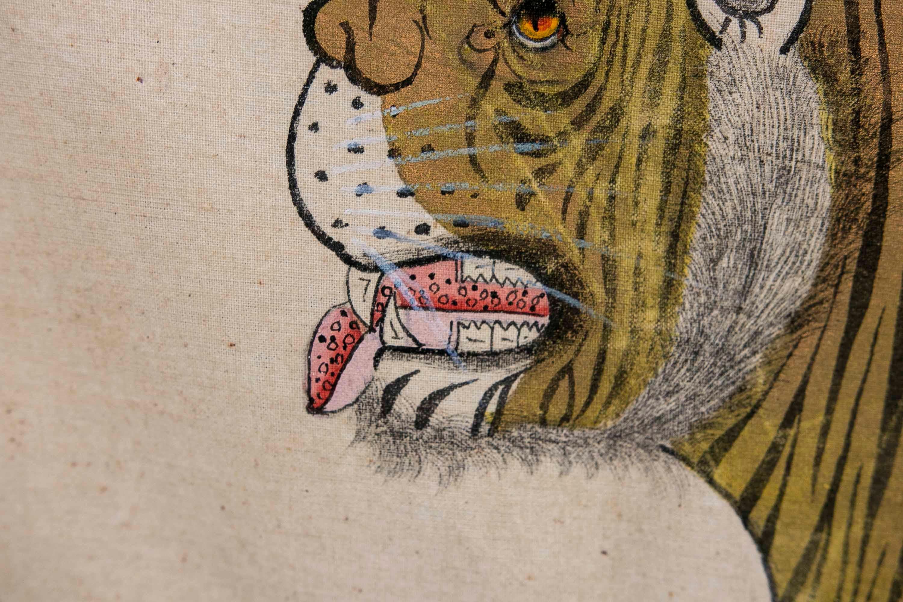 Jaime Parlade, Designer-Handgemälde „Tiger“, Öl auf Leinwand, 1970er Jahre im Angebot 10