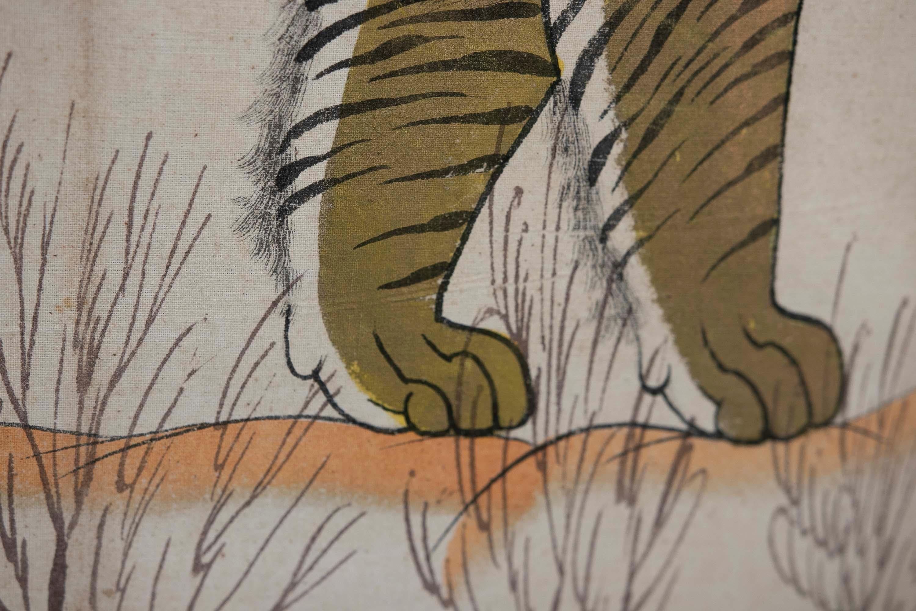 Jaime Parlade, Designer-Handgemälde „Tiger“, Öl auf Leinwand, 1970er Jahre im Angebot 11