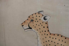 1970s Jaime Parlade Designer Hand Painting “Cheetah" Oil on Canvas