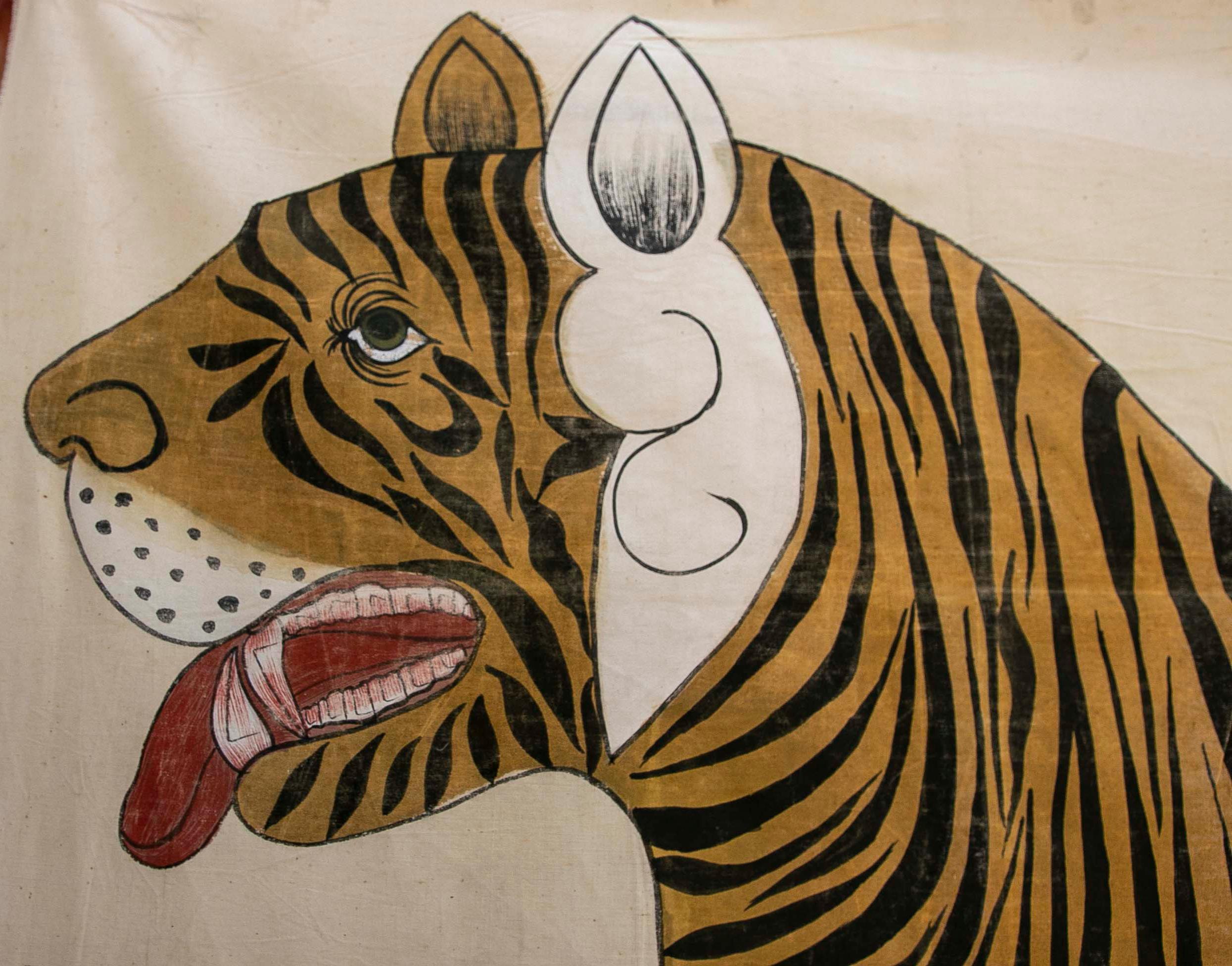 Indian 1970s Jaime Parlade Designer Hand Painting 