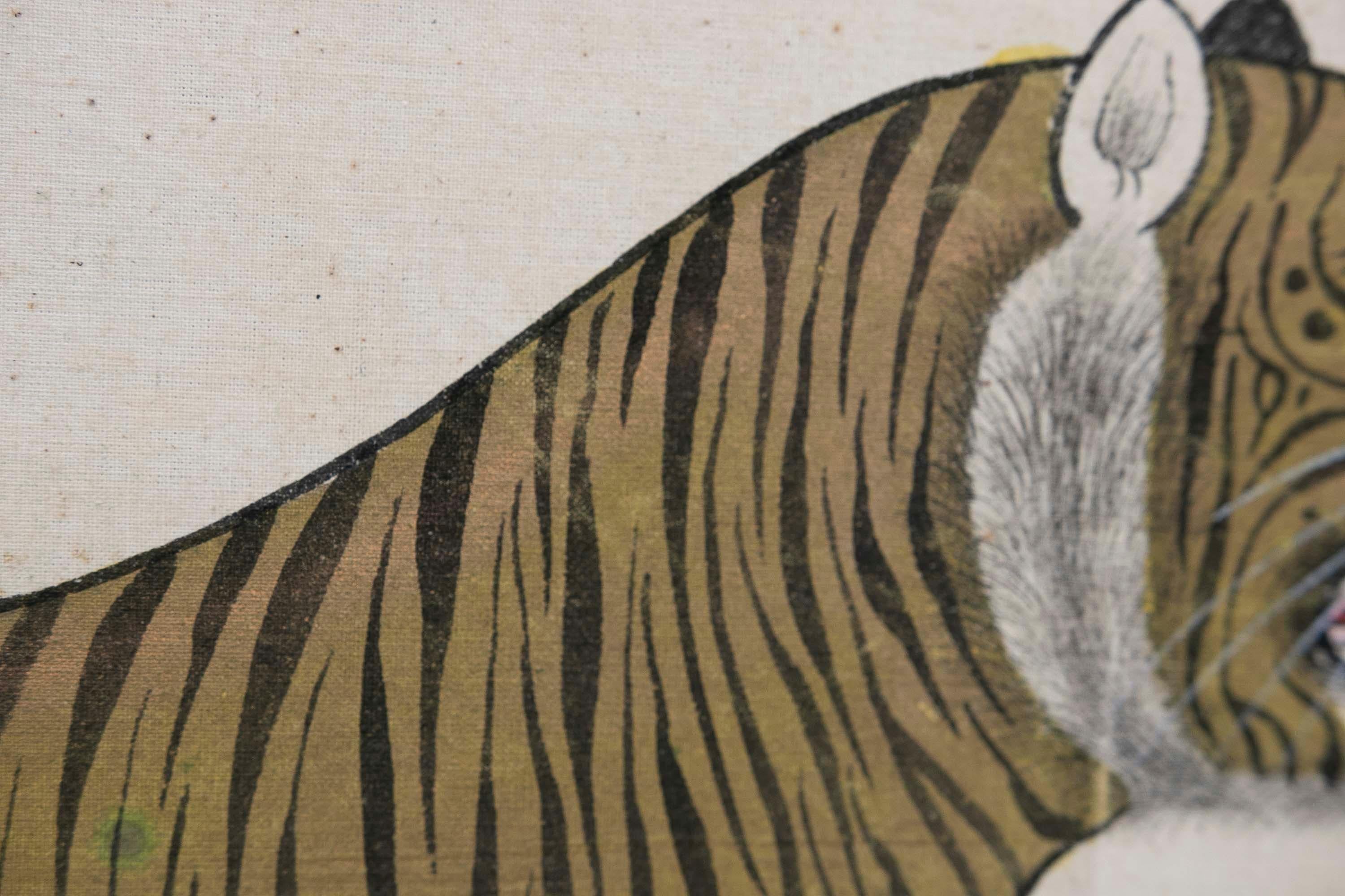 Jaime Parlade, Designer-Handgemälde „Tiger“, Öl auf Leinwand, 1970er Jahre (Handbemalt) im Angebot