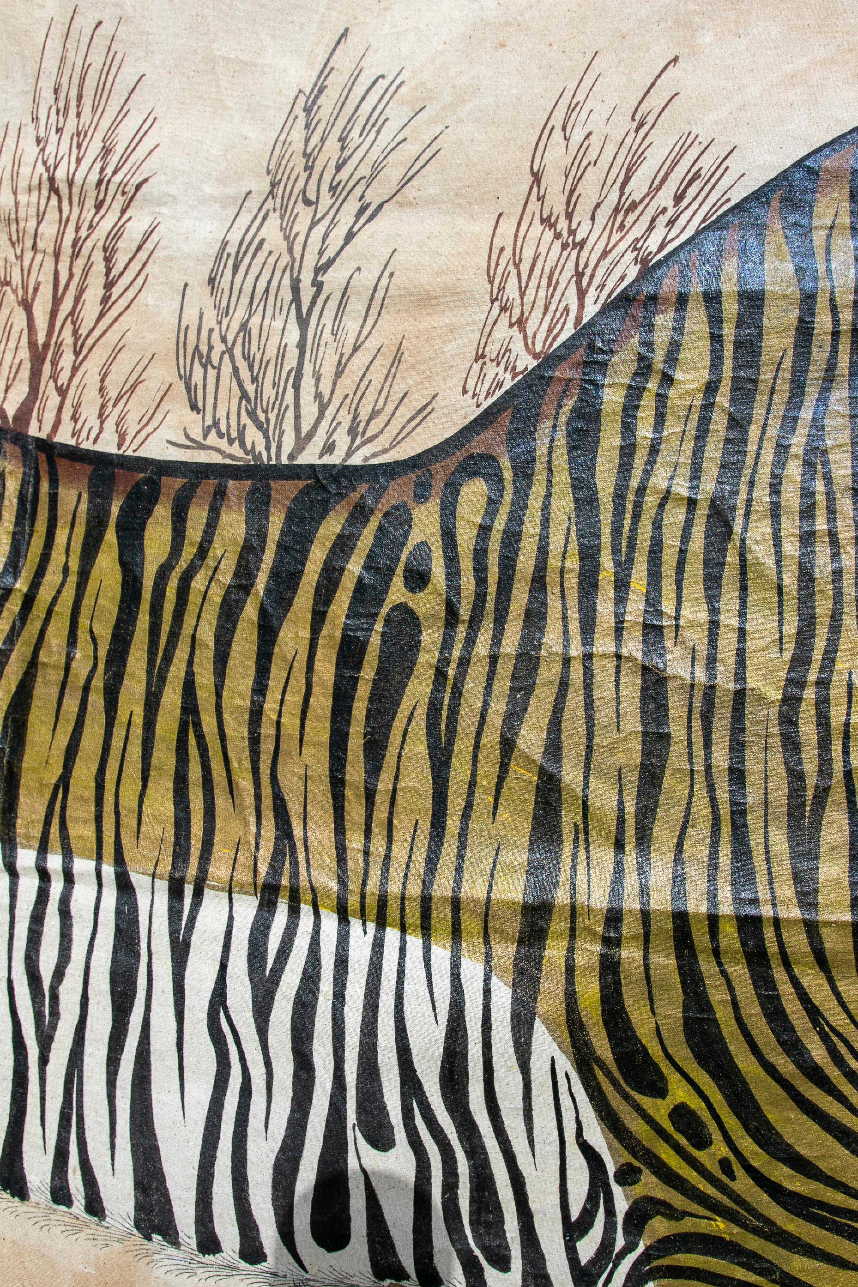 1970s Jaime Parlade Designer Hand Painting 