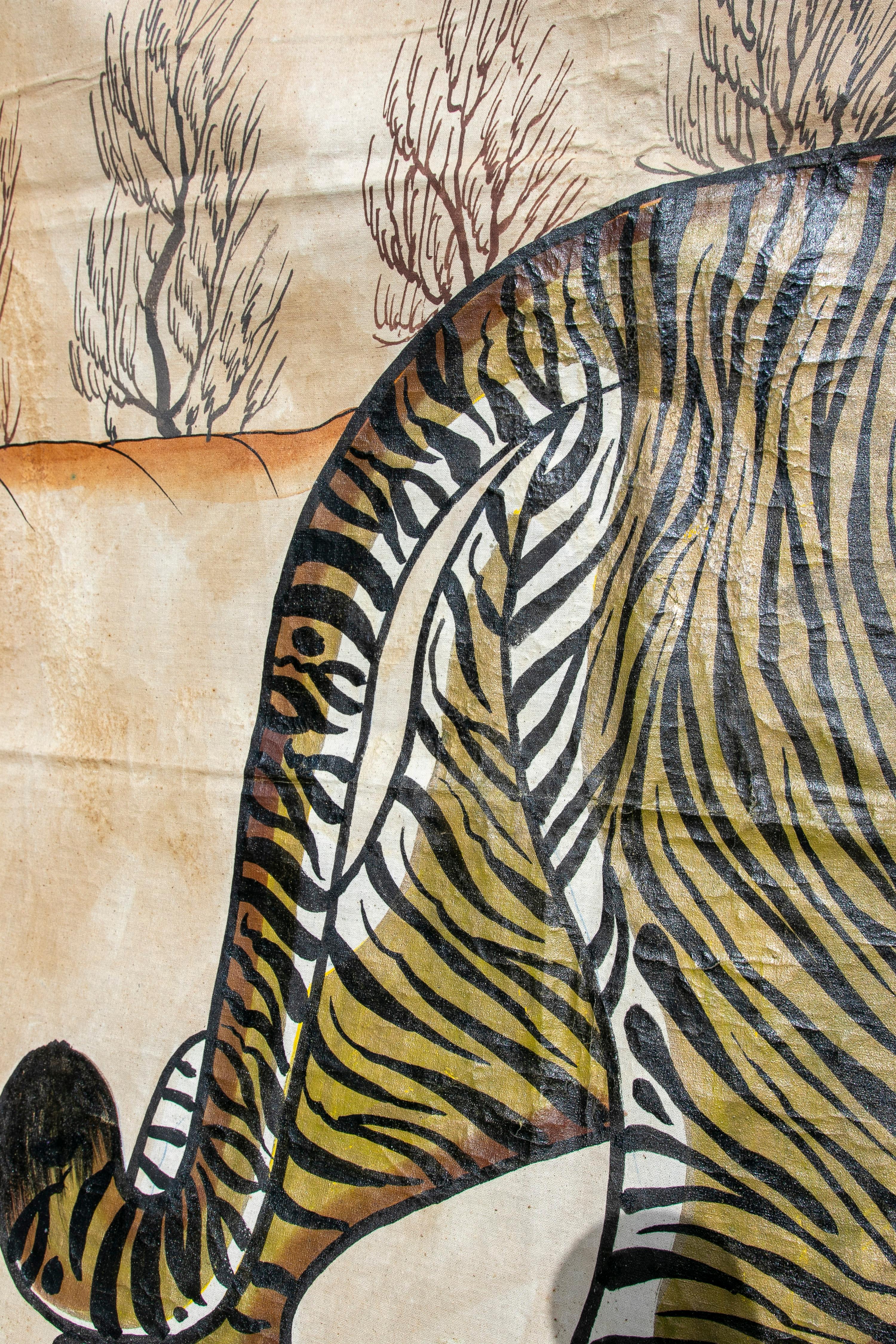 1970s Jaime Parlade Designer Hand Painting 