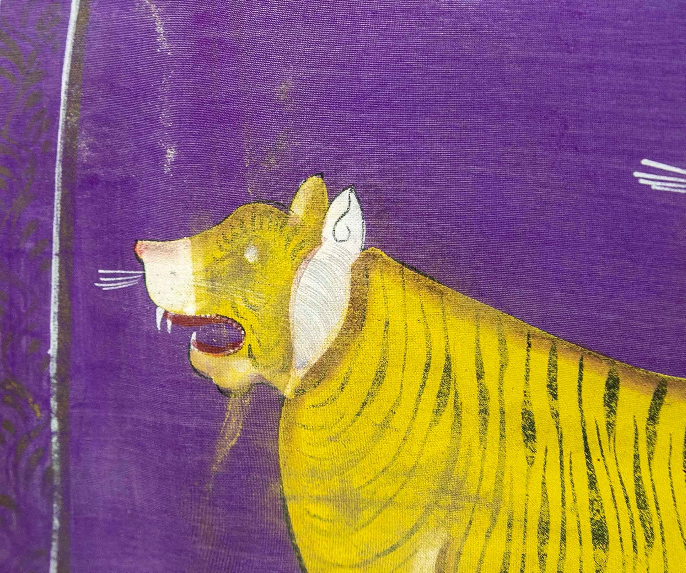 Jaime Parlade, Designer-Handgemälde „Tigers“, Öl auf Leinwand, 1970er Jahre im Angebot 6