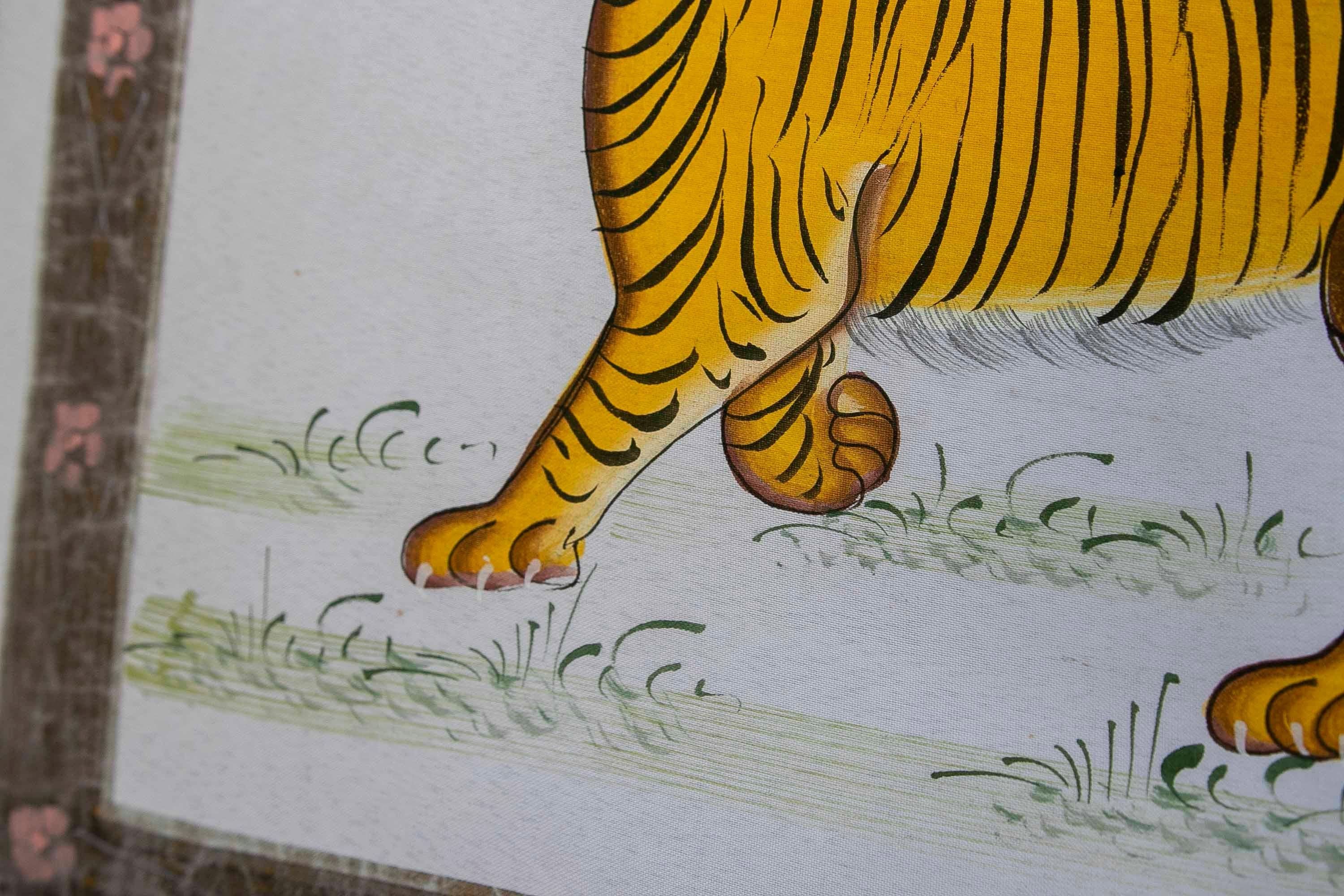 Jaime Parlade, Designer-Handgemälde „Tigers“, Öl auf Leinwand, 1970er Jahre im Angebot 6