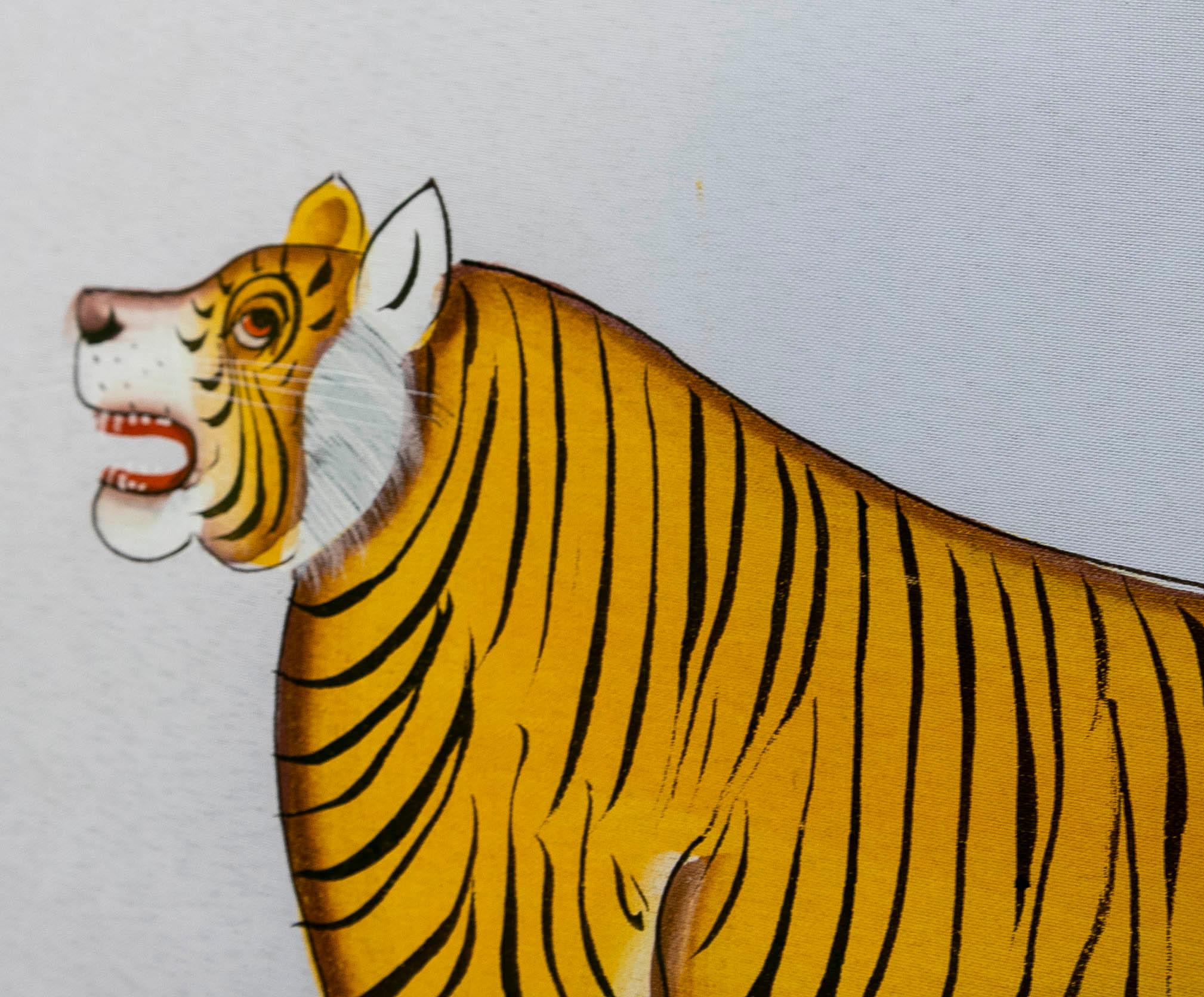 Jaime Parlade, Designer-Handgemälde „Tigers“, Öl auf Leinwand, 1970er Jahre im Angebot 7