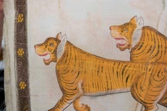 1970s Jaime Parlade Designer Hand Painting "Tigers" Oil on Canvas