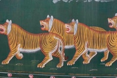 1970s Jaime Parlade Designer Hand Painting "Tigers" Oil on Canvas