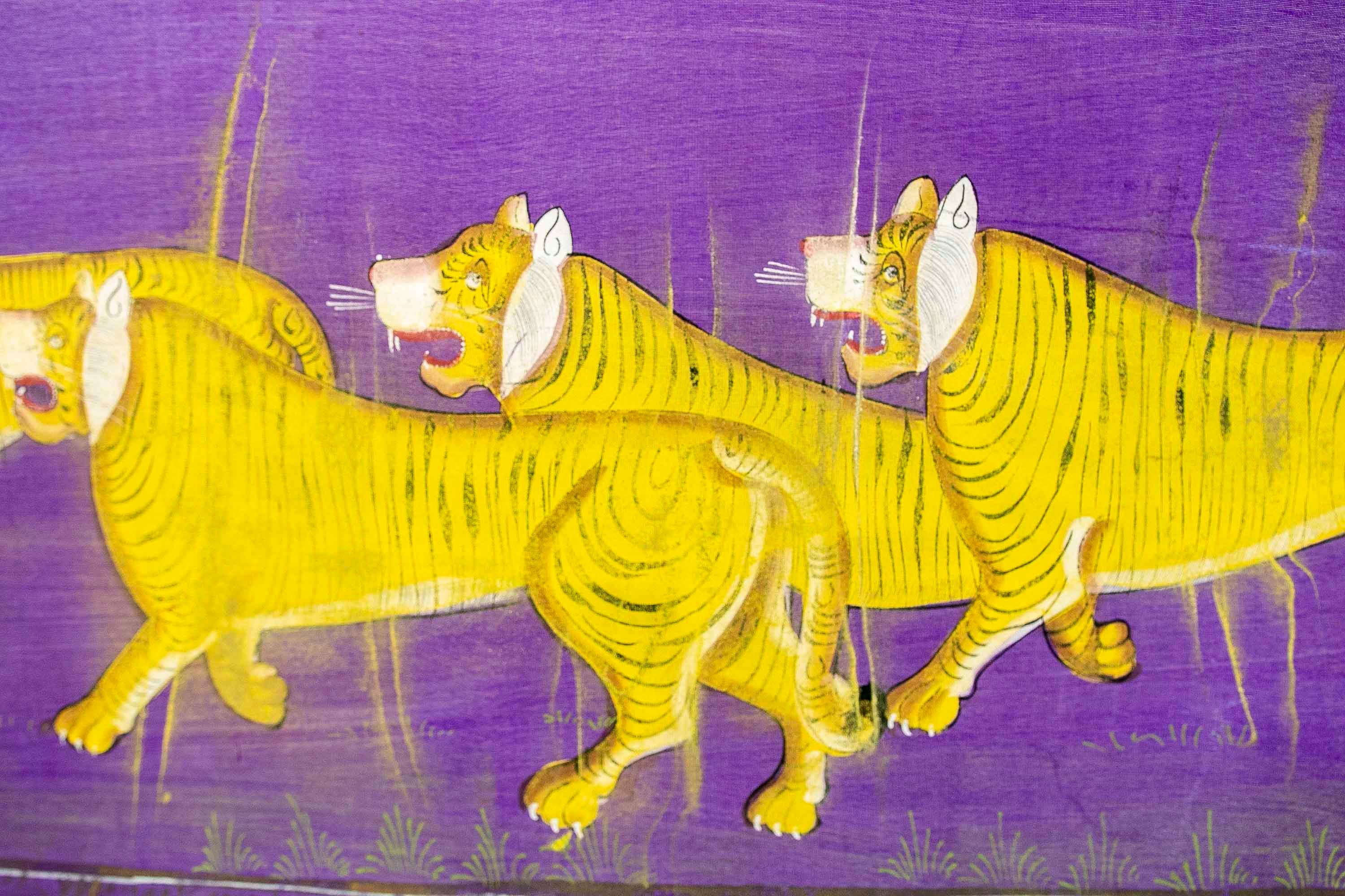 Jaime Parlade, Designer-Handgemälde „Tigers“, Öl auf Leinwand, 1970er Jahre (Handbemalt) im Angebot