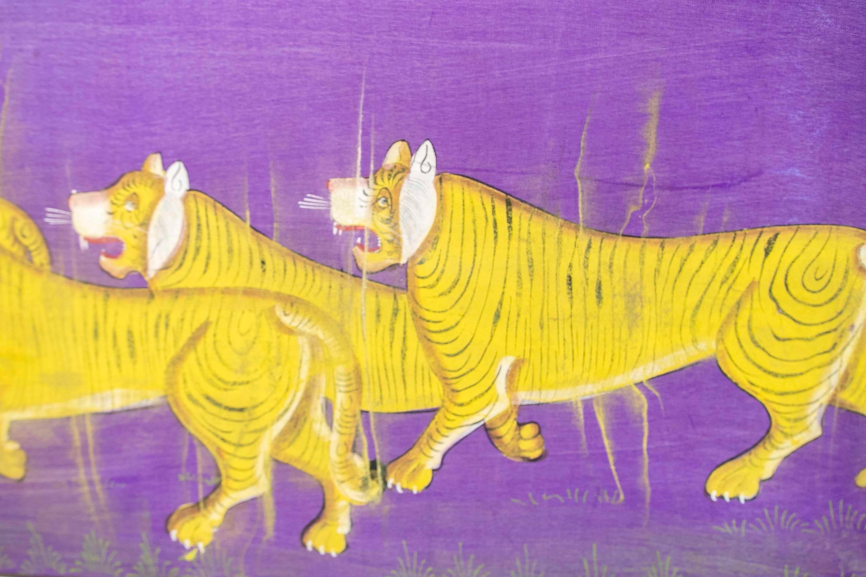 Jaime Parlade, Designer-Handgemälde „Tigers“, Öl auf Leinwand, 1970er Jahre im Zustand „Gut“ im Angebot in Marbella, ES