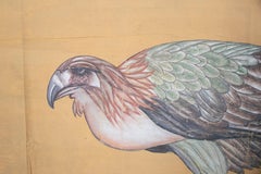 1970s Jaime Parlade Designer Hand Painting "Vulture" Oil on Canvas