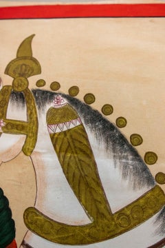 1970s Jaime Parlade Designer Hand Painting "Walking Horse" Oil on Canvas