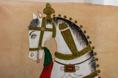 1970s Jaime Parlade Designer Hand Painting "Walking Horse" Oil on Canvas