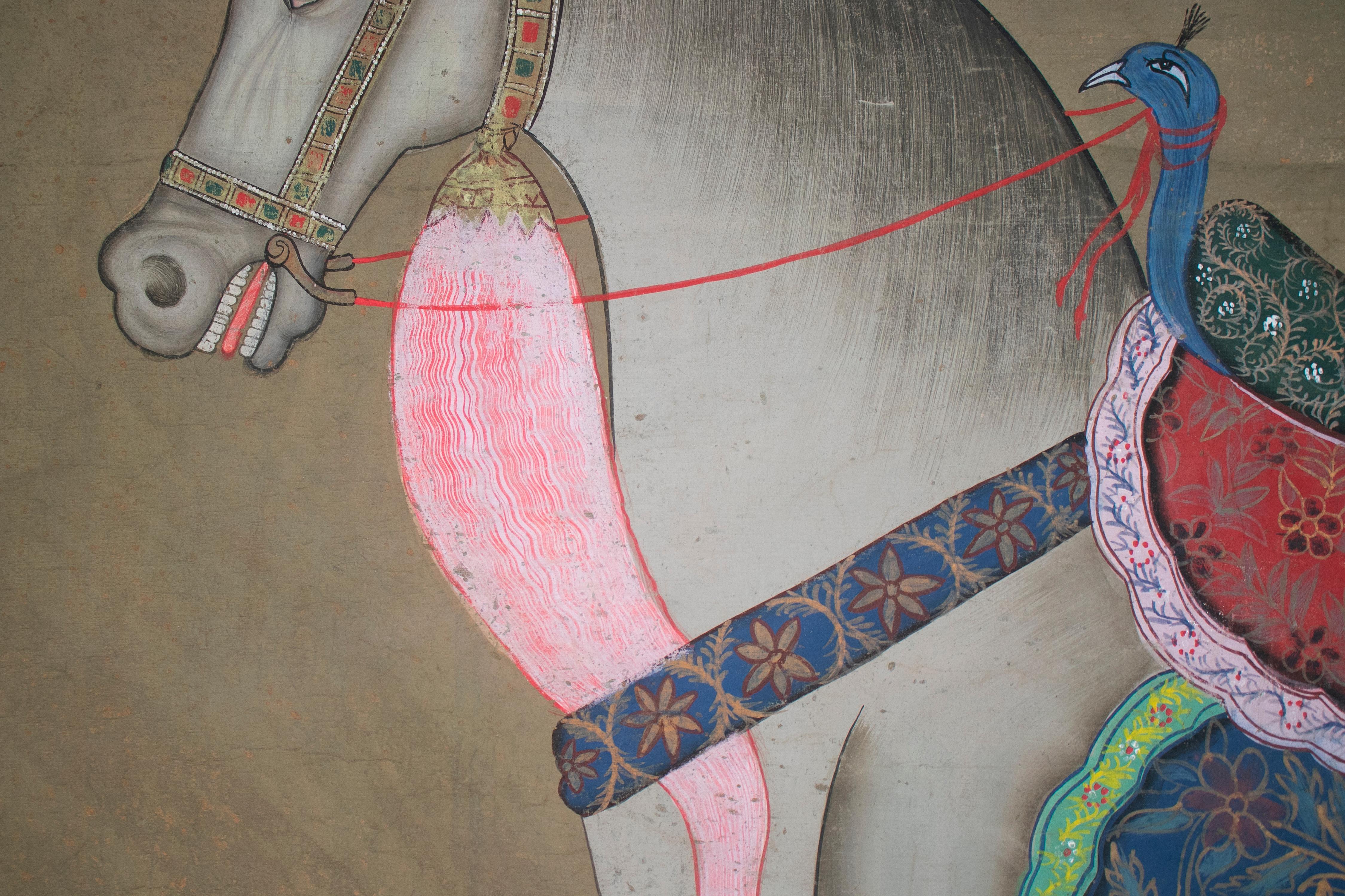Indian 1970s Jaime Parlade Designer Hand Painting 