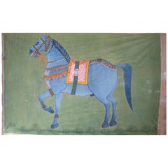 1970s Jaime Parlade Designer Hand Painting "Walking Horse" Oil on Canvas