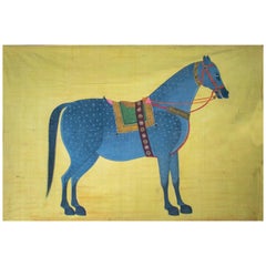 1970s Jaime Parlade Designer Hand Painting "Walking Horse" Oil on Canvas