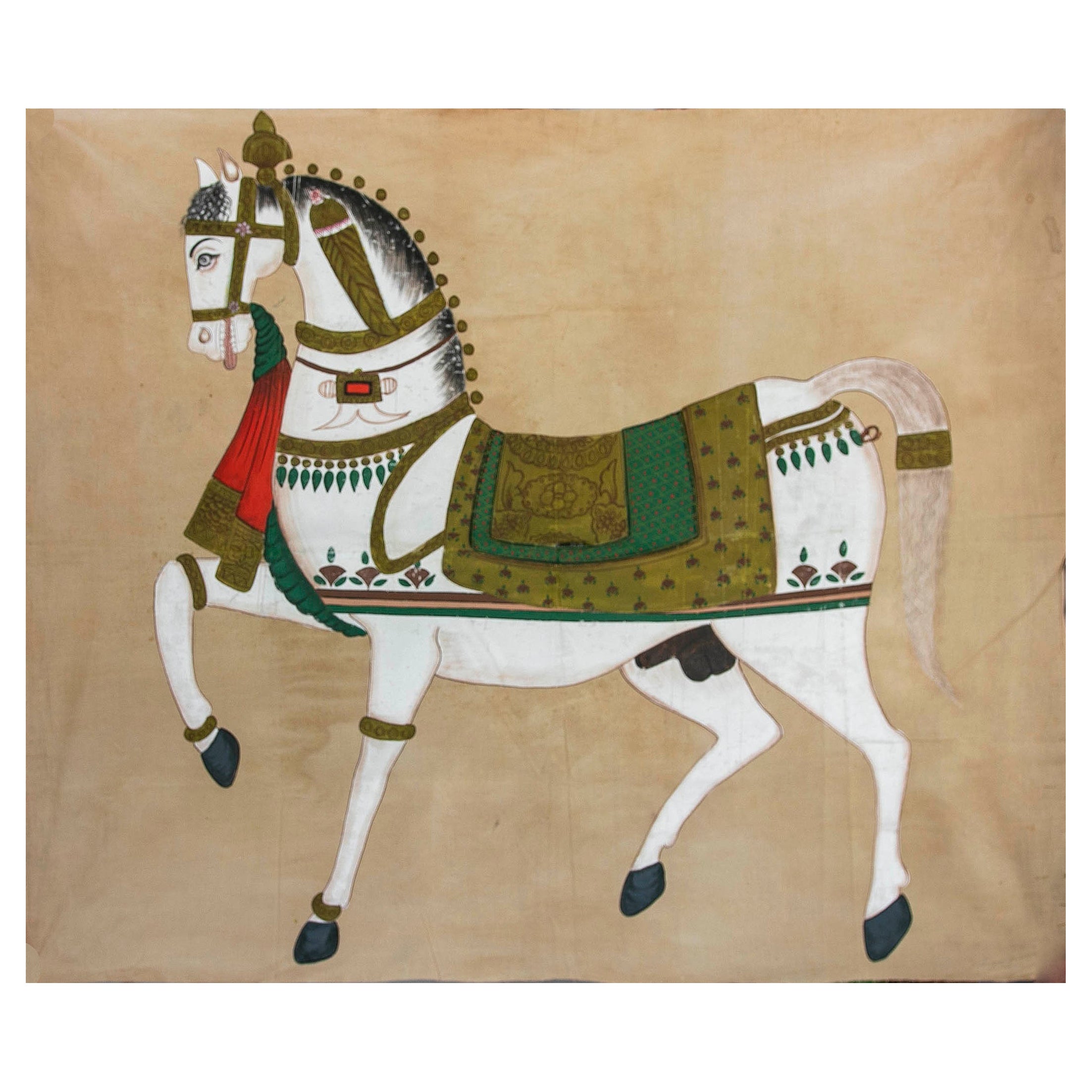 Jaime Parlade, Designer-Handgemälde „Walking Horse“, Öl auf Leinwand, 1970er Jahre