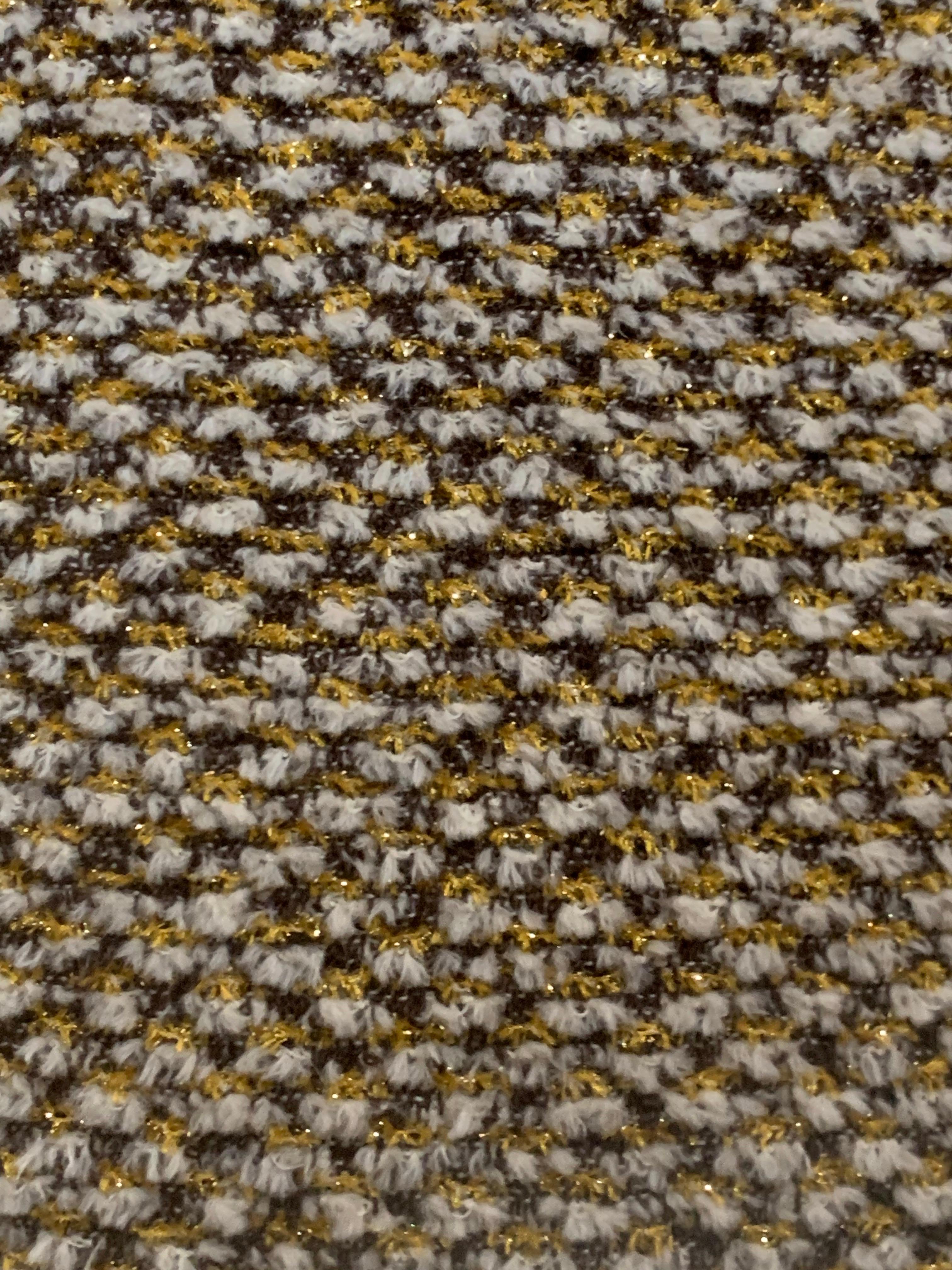 1970s James Galanos Couture Fantasy Chenille Knit Cardigan Jacket w Gold Yarn For Sale 6